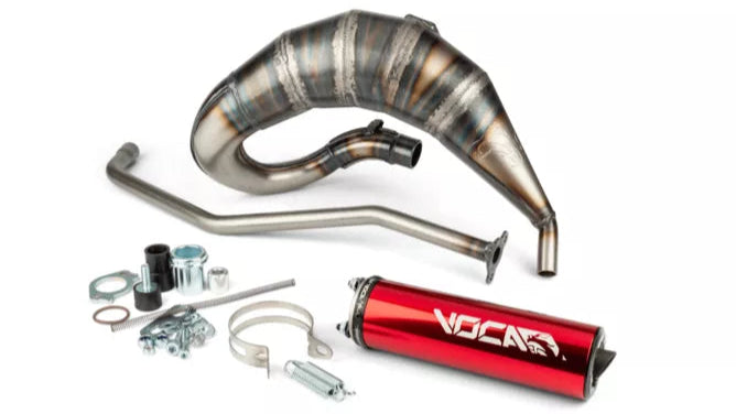 Avgassystem Voca Cross Rookie 50 - 70cc high mount red Derbi Senda / DRD